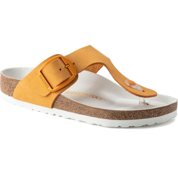 Birkenstock Gizeh Big Buckle Apricot Nubuck, Size EU 37 Regular - Picture 2 of 14